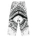 Wide-leg pants with Abyss Seal design featuring ritual eye, sacred geometry, and ancient runes in monochrome streetwear style