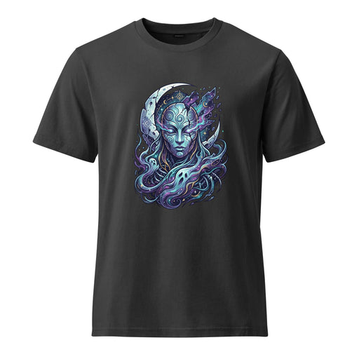 Vintage oversized tee featuring Astral Oracle cosmic entity design with garment-dyed finish and relaxed fit