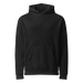 Heavyweight hoodie with golden alchemical triangle design and soft fleece interior