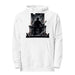 Throne of Shadows midweight hoodie with dark fantasy design of shadowy figure on a broken throne, soft cotton blend and luxury streetwear style