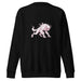Phantom Beast sweatshirt with spectral creature design on black background, soft fleece interior, and dark fantasy streetwear style