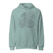 Black heavyweight hoodie with elegant celestial dragon design and clean fantasy streetwear style